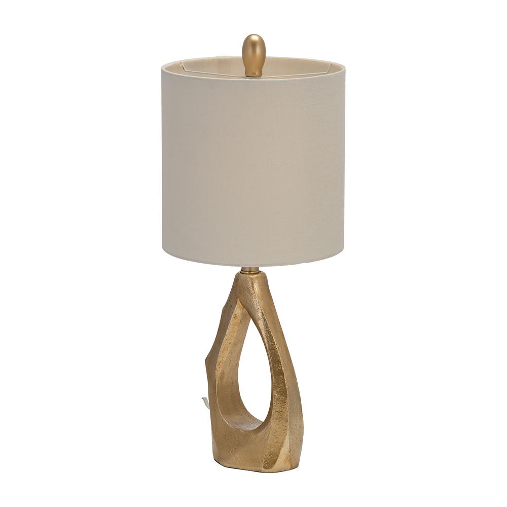 Resin 21" Organic Table Lamp, Gold. Picture 3