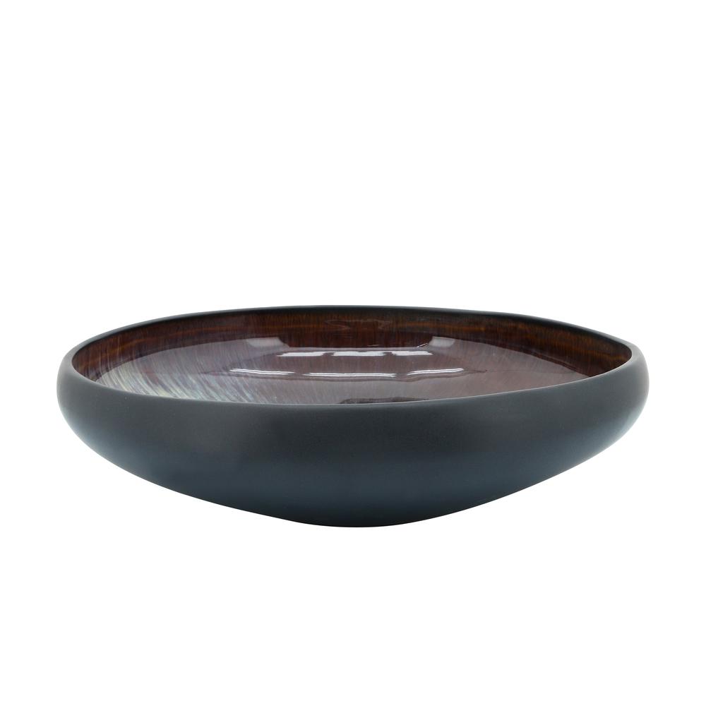S/2 Organic Bowls 12/15", Black/blue. Picture 3
