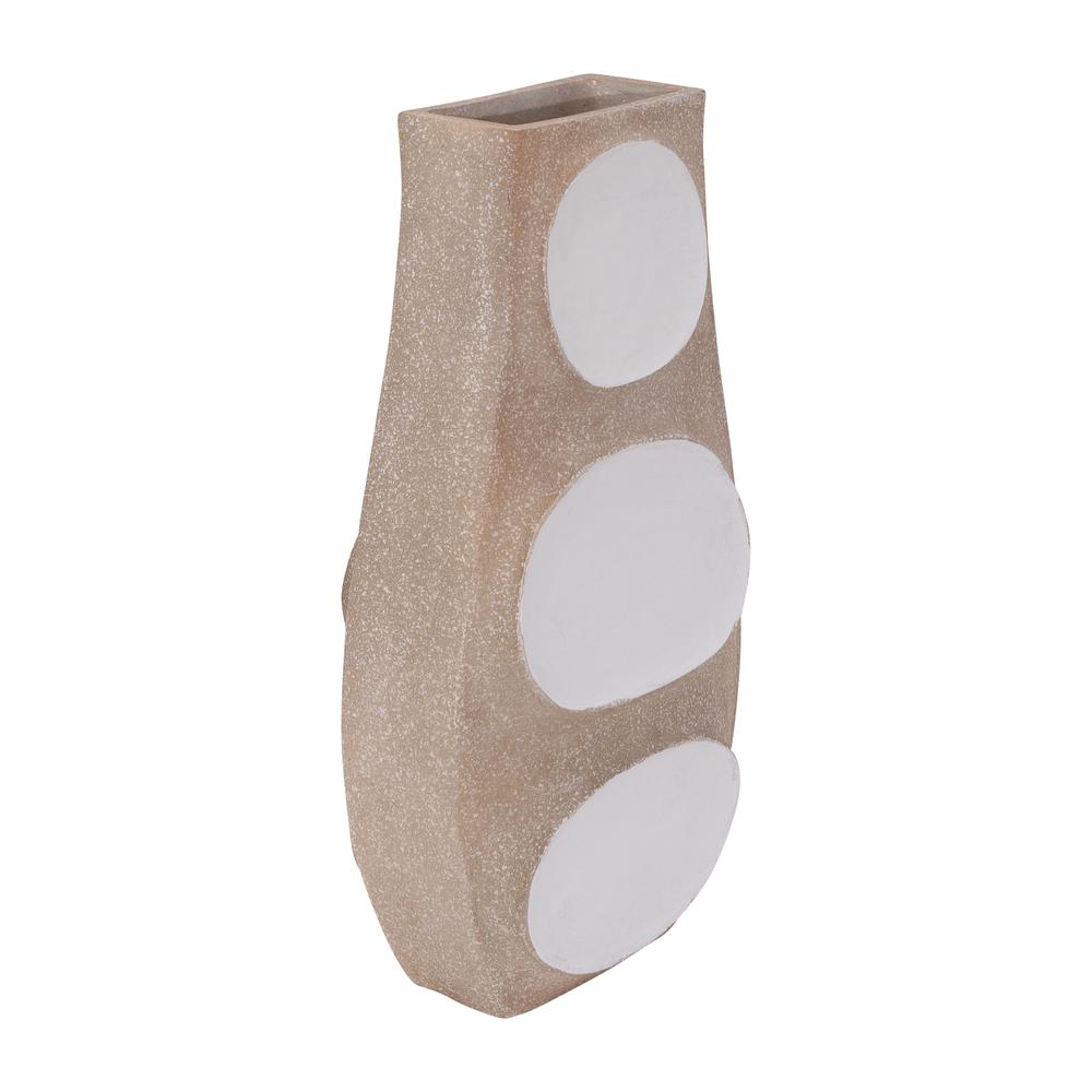 Ecomix, 19" Big Polka Dot Vase, Ivory. Picture 1