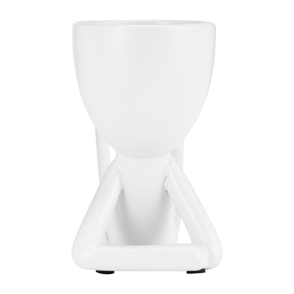 Cer, S/3 8" Sitting Humans, White. Picture 6