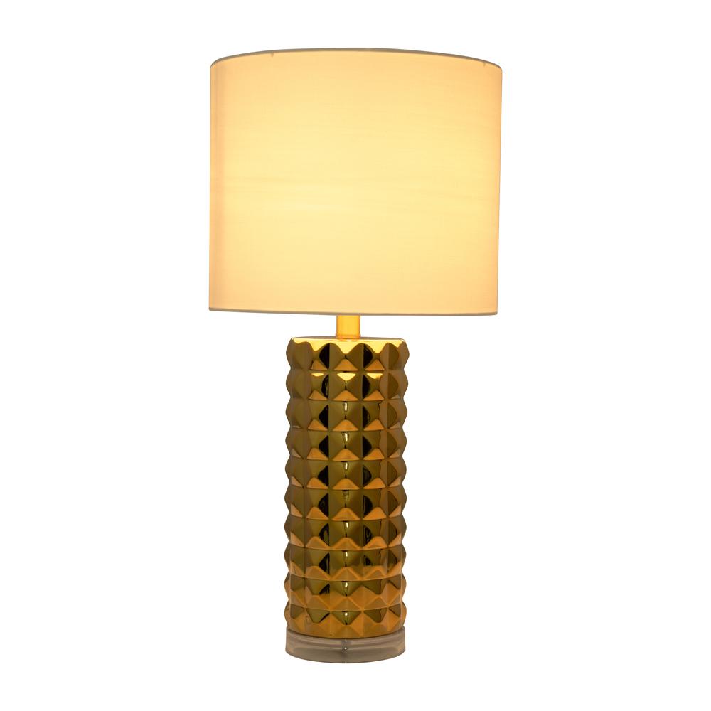 Ceramic 25" Table Lamp, Gold. Picture 3