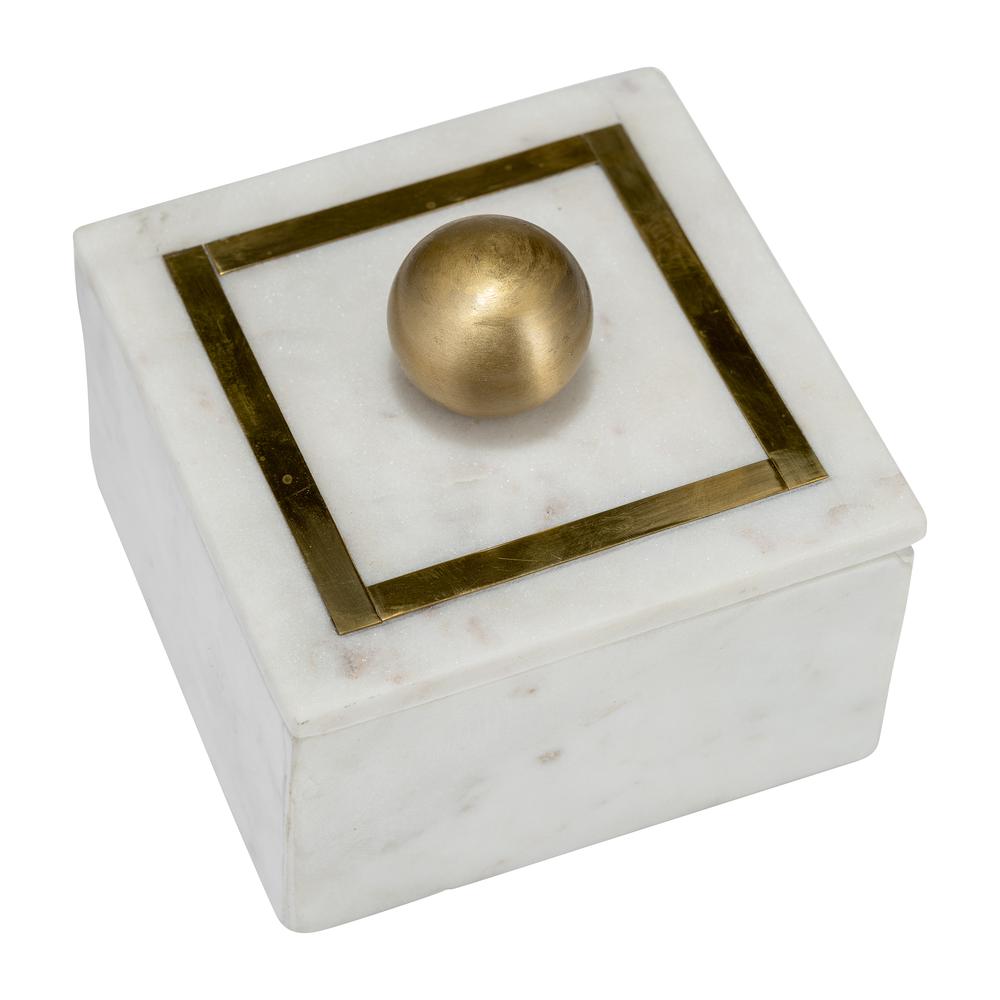 Marble, 5x5 Box - Knob, White. Picture 4