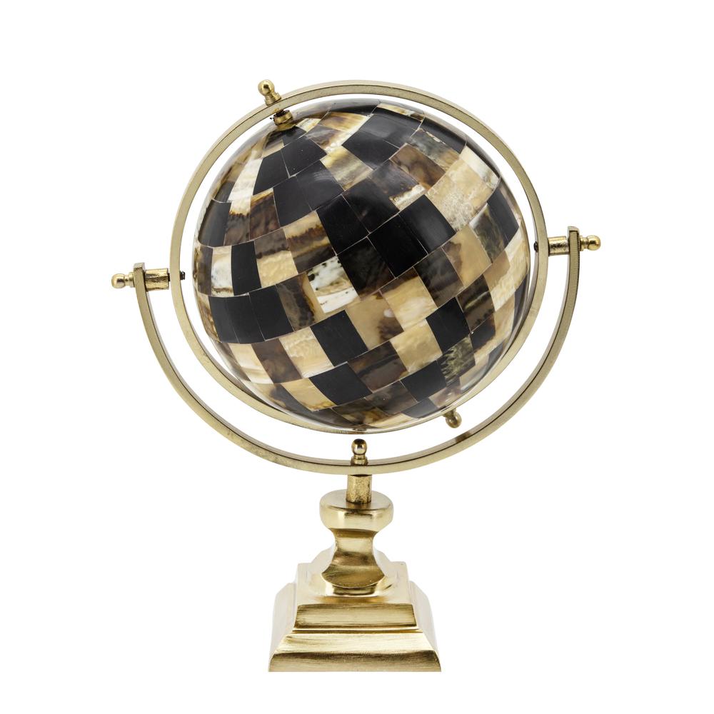 14"h Globe, Brown/gold. Picture 2