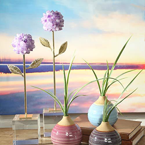 S/3 Glazed Bud Vases, Purple/blue/pink. Picture 2