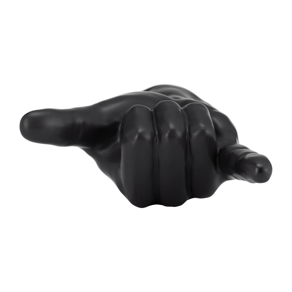 7"h, "hang Loose" Hand, Black. Picture 6