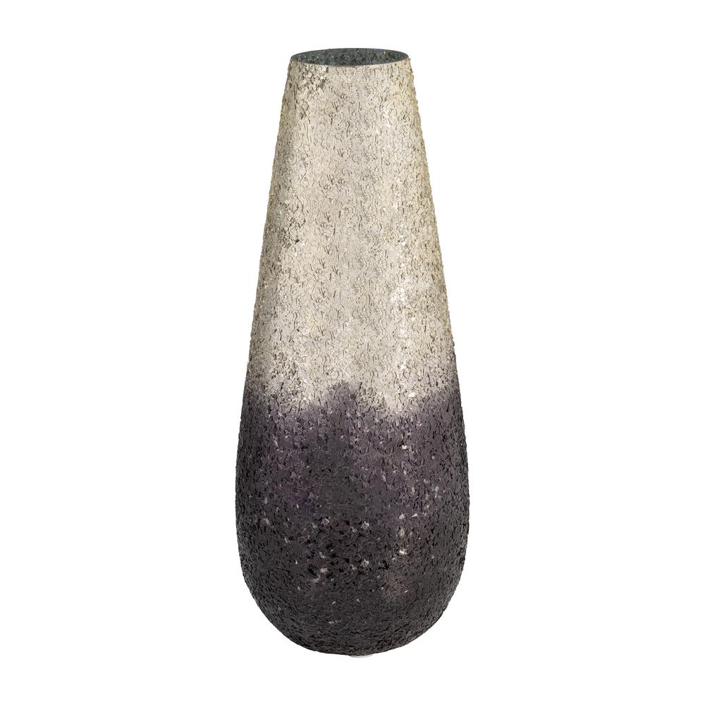 18" Crackled Vase, Plum Ombre. Picture 2