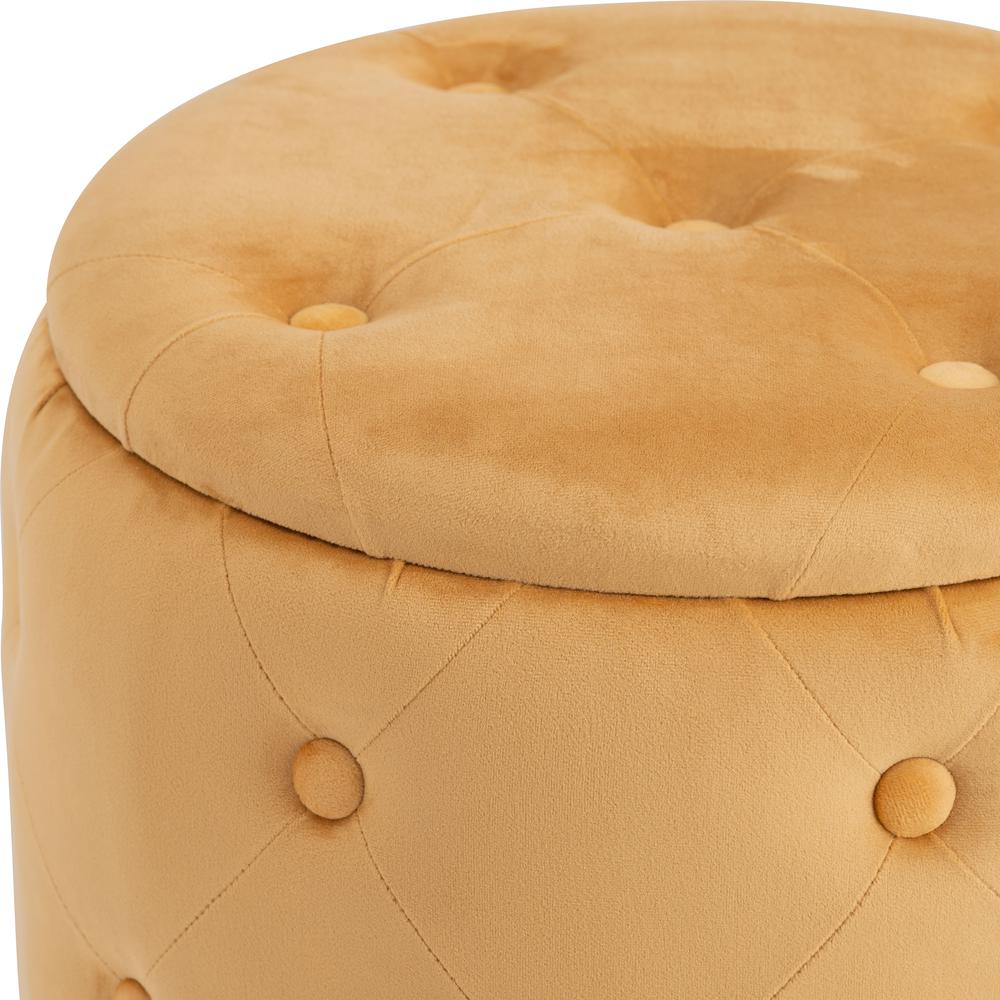 S/2 14/17" Tufted Storage Ottoman,  Nutshell. Picture 3