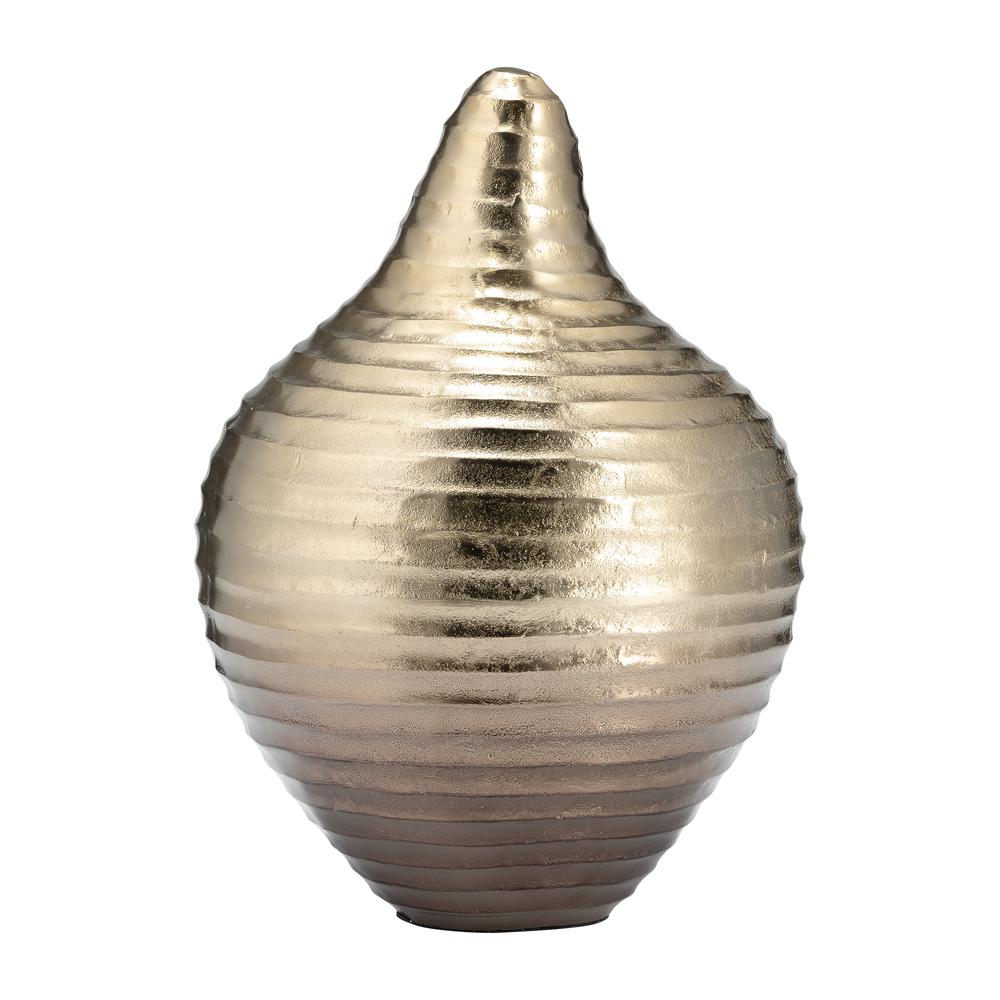 Metal,16",shell Like Vase,gold. Picture 5