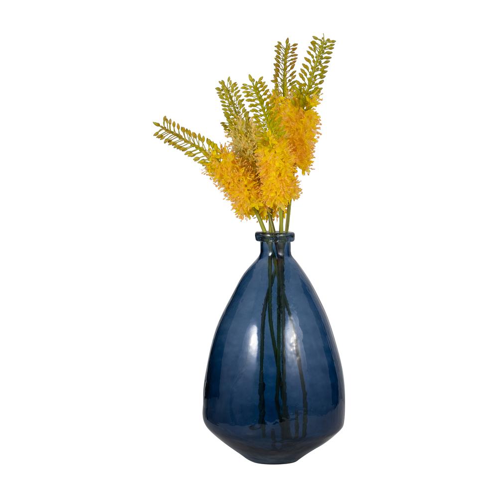 Glass, 19" Balloon Vase, Blue. Picture 3