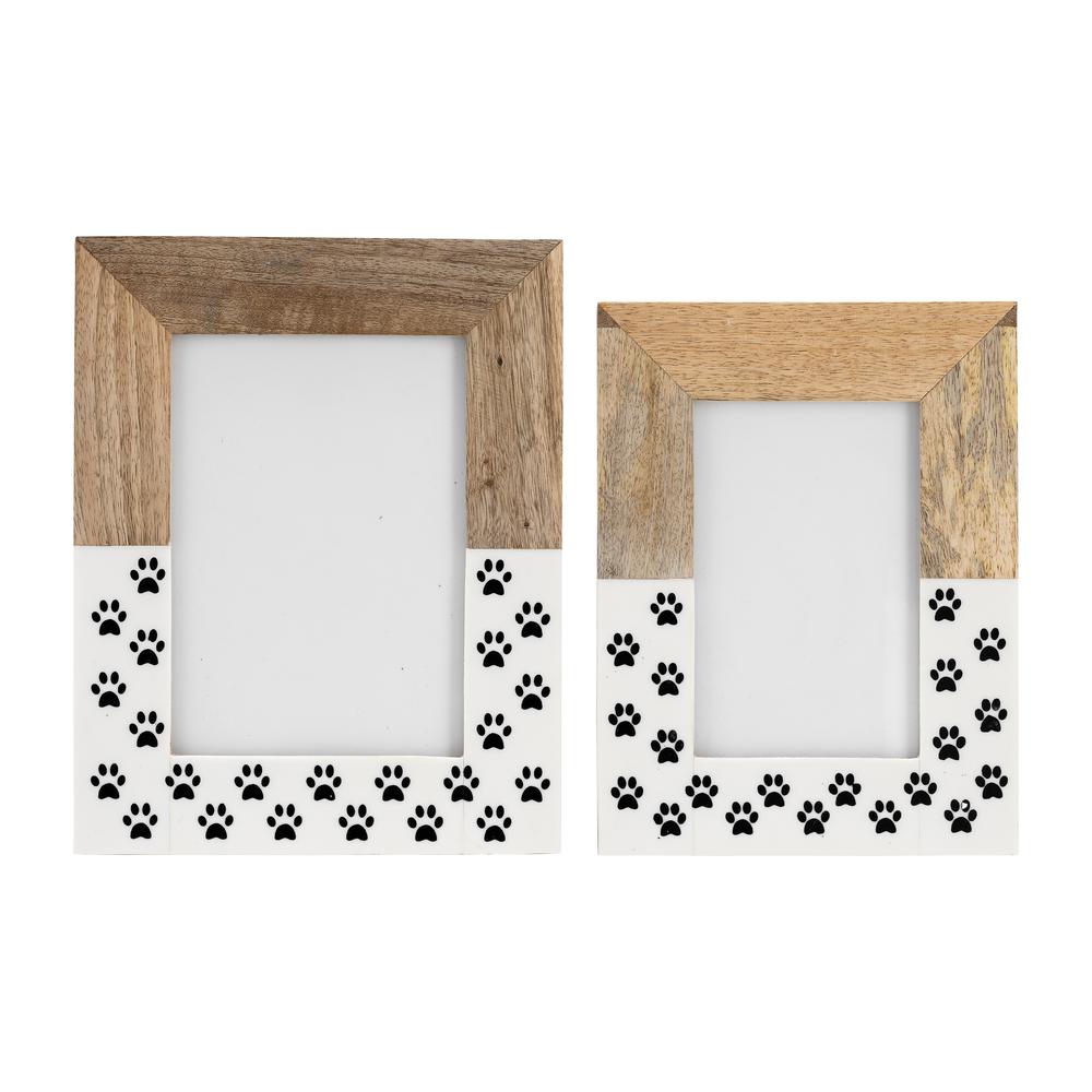 Wood,5x7, Dog-paws Photo Frame,white. Picture 5