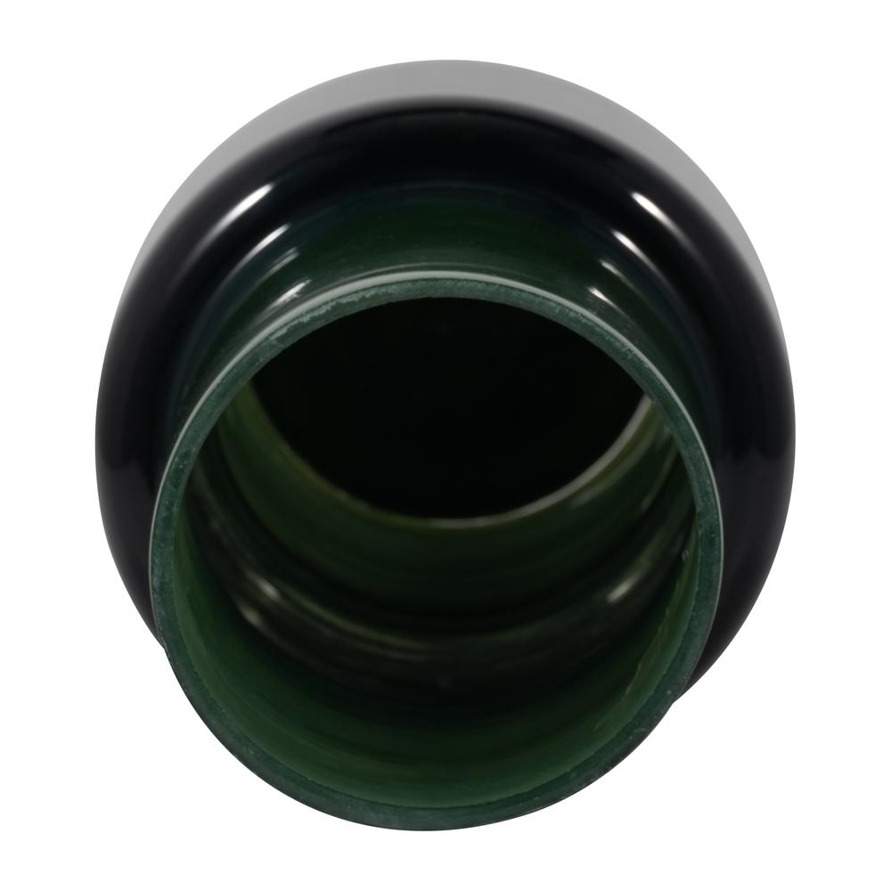 Glass, 15" Modern Cylinder Vase, Green. Picture 5