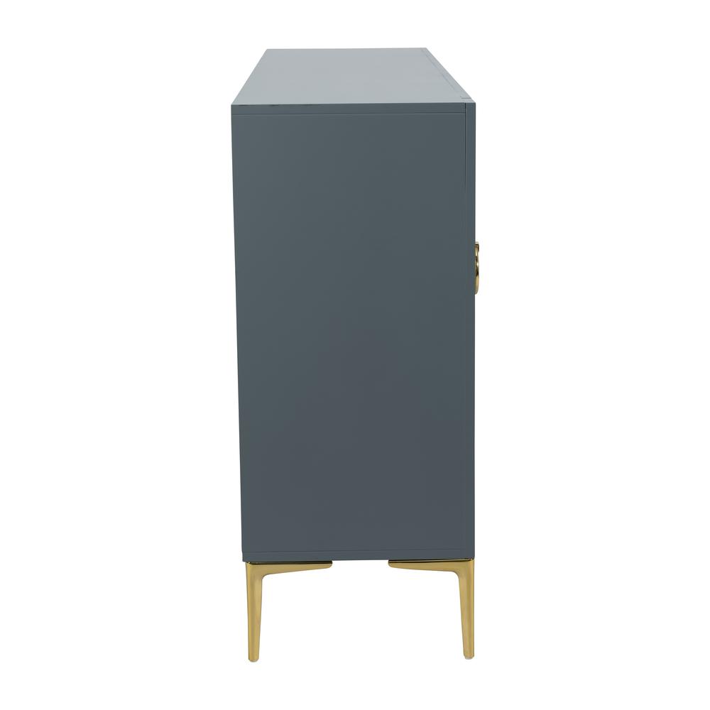 Wood, 78x39 Console Cabinet, Gray/gld, Kd. Picture 7