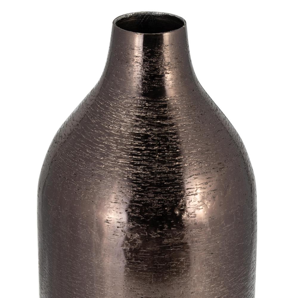 Metal, 18"h Cylinder Vase, Black. Picture 3