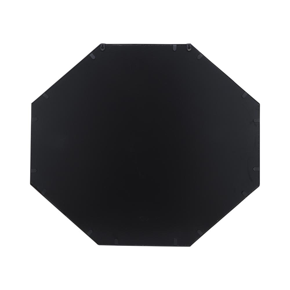 Metal, 32x28 Octagonal Mirror, Black/gld Wb. Picture 2