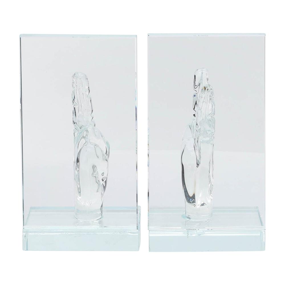 Crystal, S/2 6"h Peace Sign Bookends. Picture 7