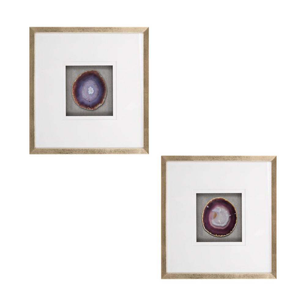 20x20 S/2 Framed Agate, Purple. Picture 1
