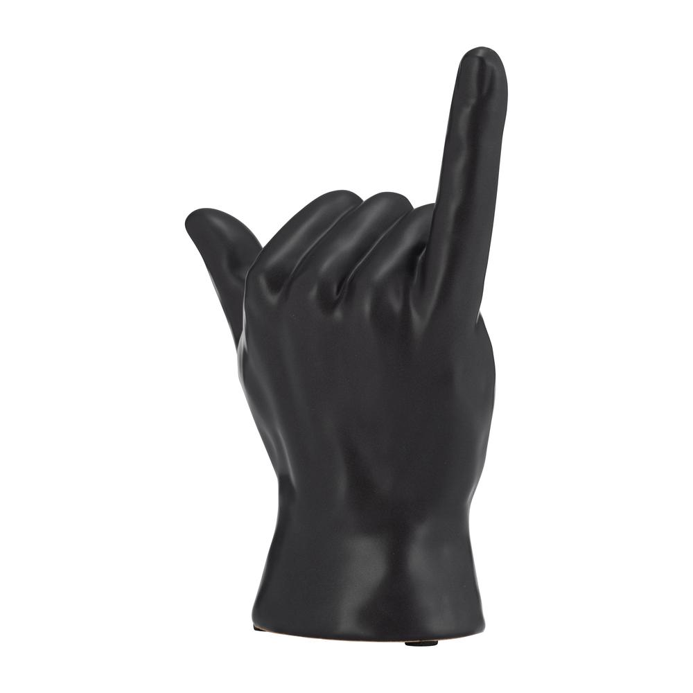 7"h, "hang Loose" Hand, Black. Picture 3