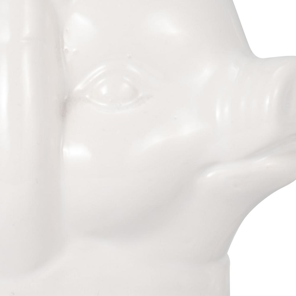 Cer, S/3 6" No Evil Pigs W/ Wings, White. Picture 5