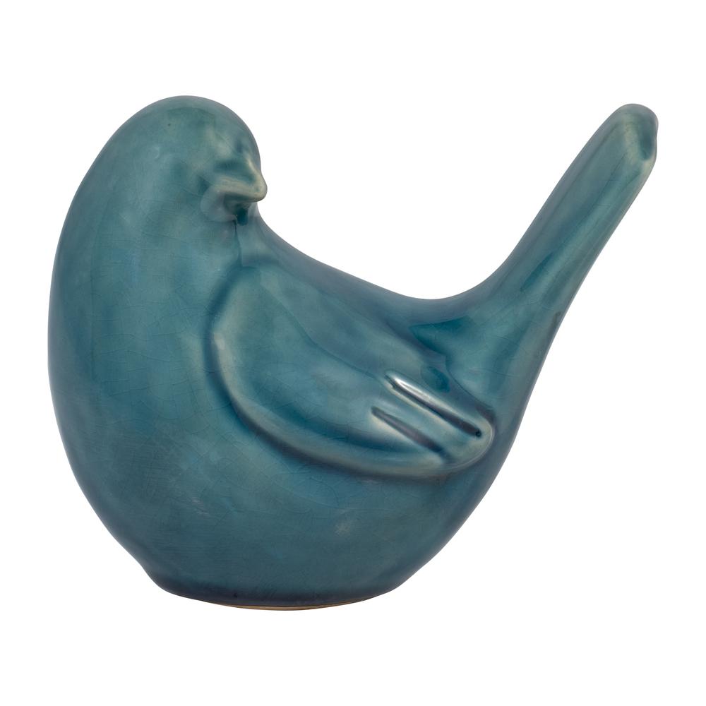 Cer, 5" Side View Bird, Blue. Picture 1