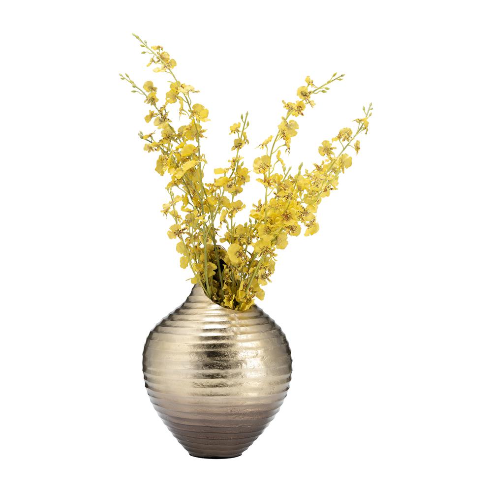 Metal,16",shell Like Vase,gold. Picture 2