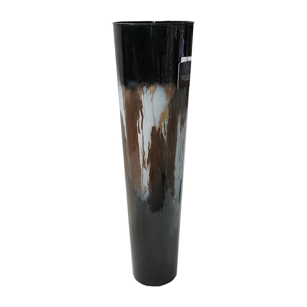 Iron,29"h, Tall Cup Stain Vase,black. Picture 1