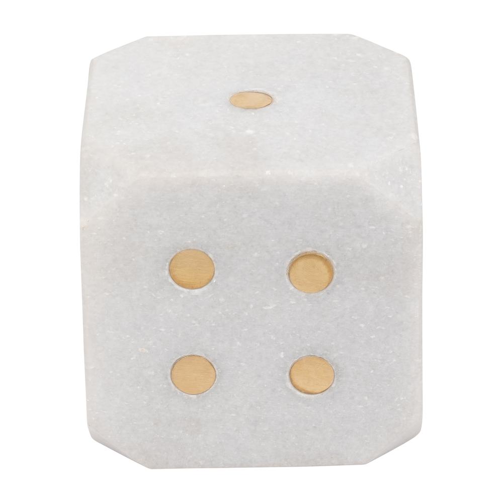 Marble, 4" Dice, White. Picture 4