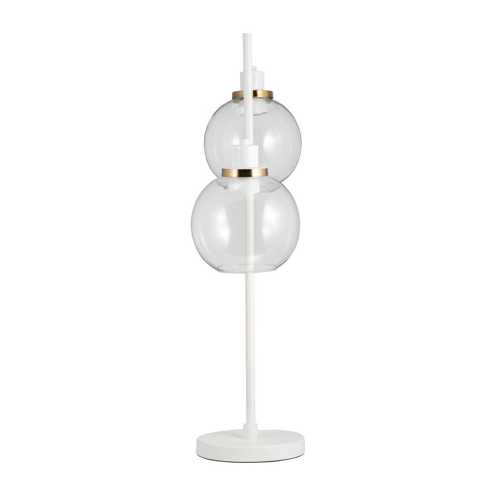 Metal 28" 2-light Table Lamp,matte White. Picture 7