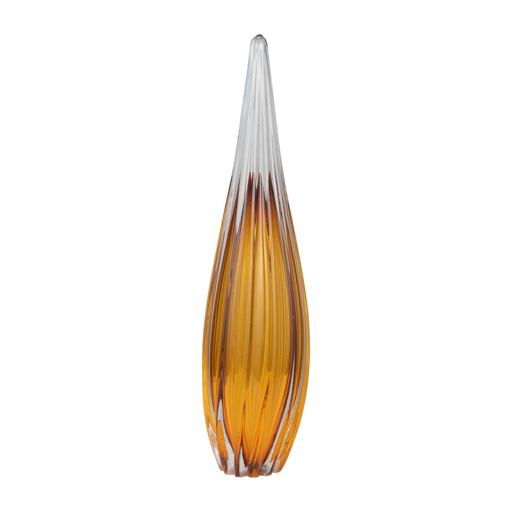Glass, 19" Paperweight Amber. Picture 1