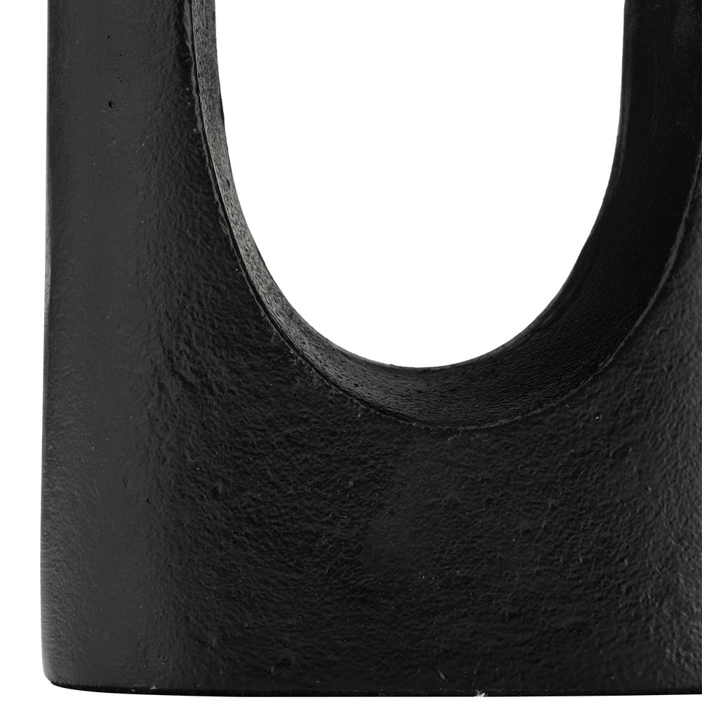 Metal,16"h,tall Modern Open Cut Out Vase,black. Picture 5