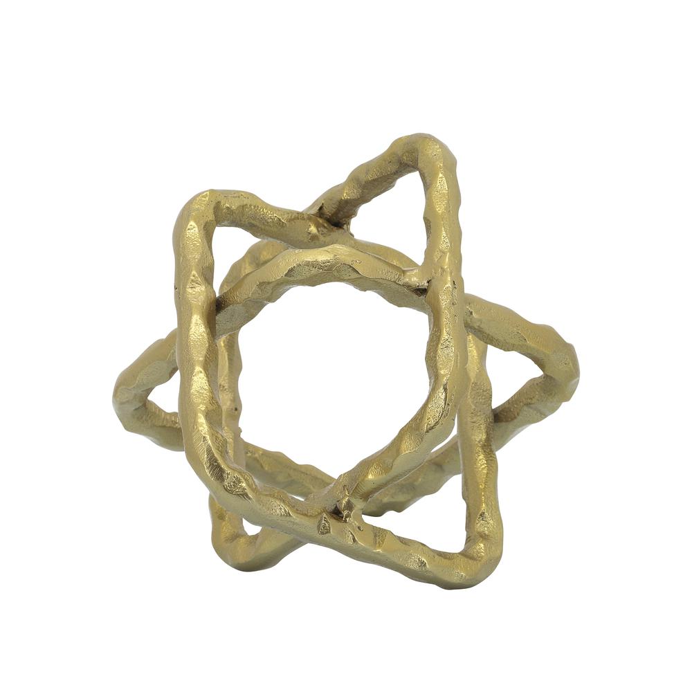 Metal 7" Square Orbs, Gold. Picture 3