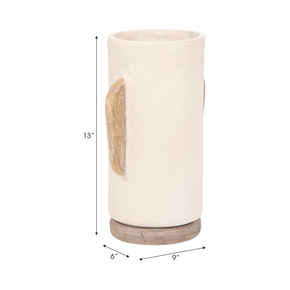 Ecomix, 13" Organic Vase, Ivory. Picture 8