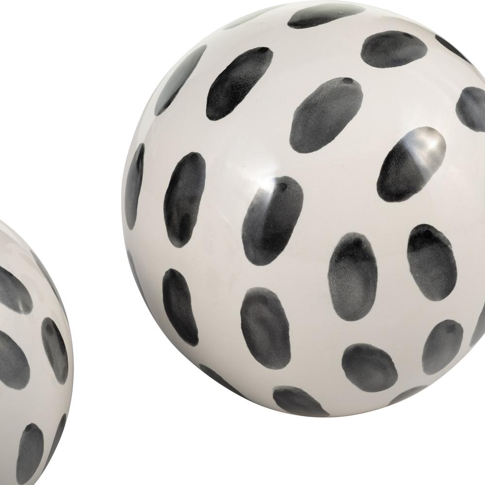 Cer, S/3 4/5/6" Spotted Orbs, Blk/wht. Picture 5