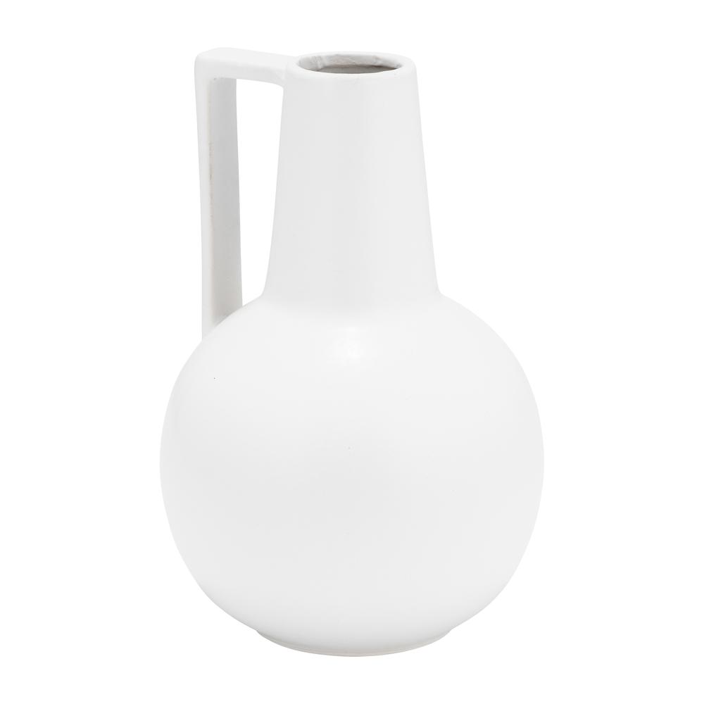 Cer,9",vase,white. Picture 2