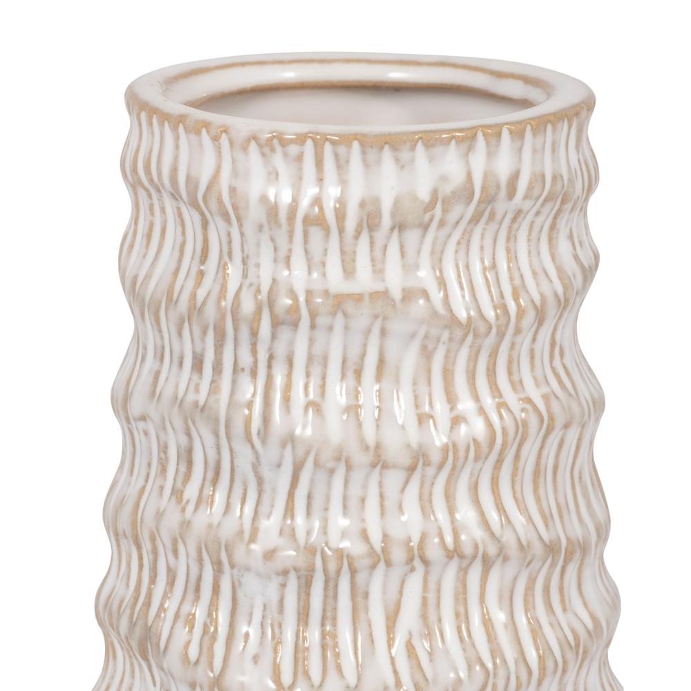 Porcelain, 9" Coastal Vase, Ivory. Picture 4