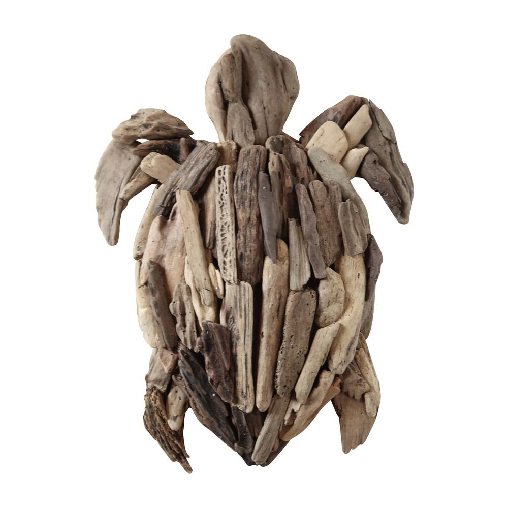 Driftwood, 22"h Turtle Deco, Natural. Picture 1