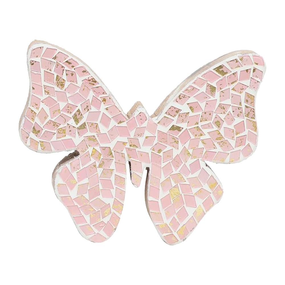 6" Mosaic Butterfly, Blush. Picture 1