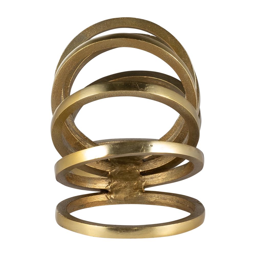 Metal,11",slinky Ring Deco,gold. Picture 3