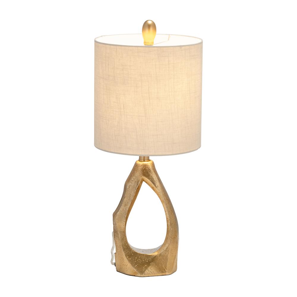 Resin 21" Organic Table Lamp, Gold. Picture 2