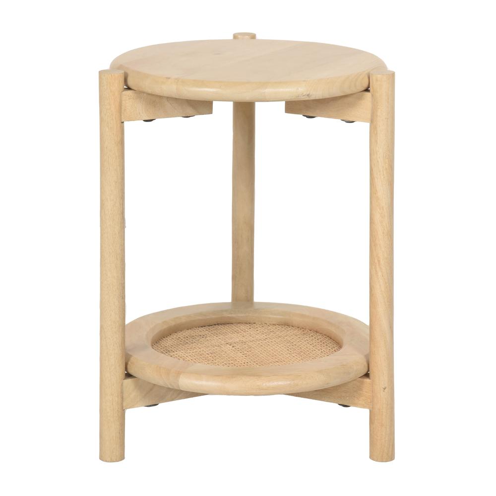 Wood/rattan, 19"h Side Table, Natural Kd. Picture 1