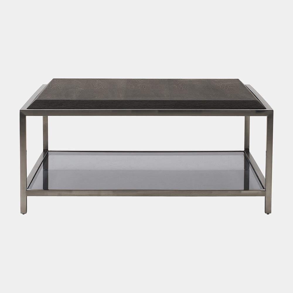 Wood/stainless Steel Coffe Table, Brown. Picture 1