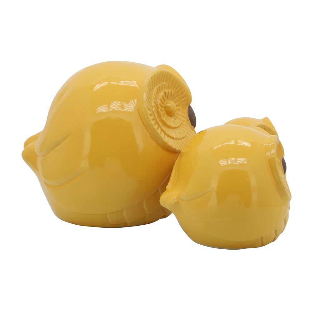 Cer S/3 Owls 8", Yellow. Picture 2