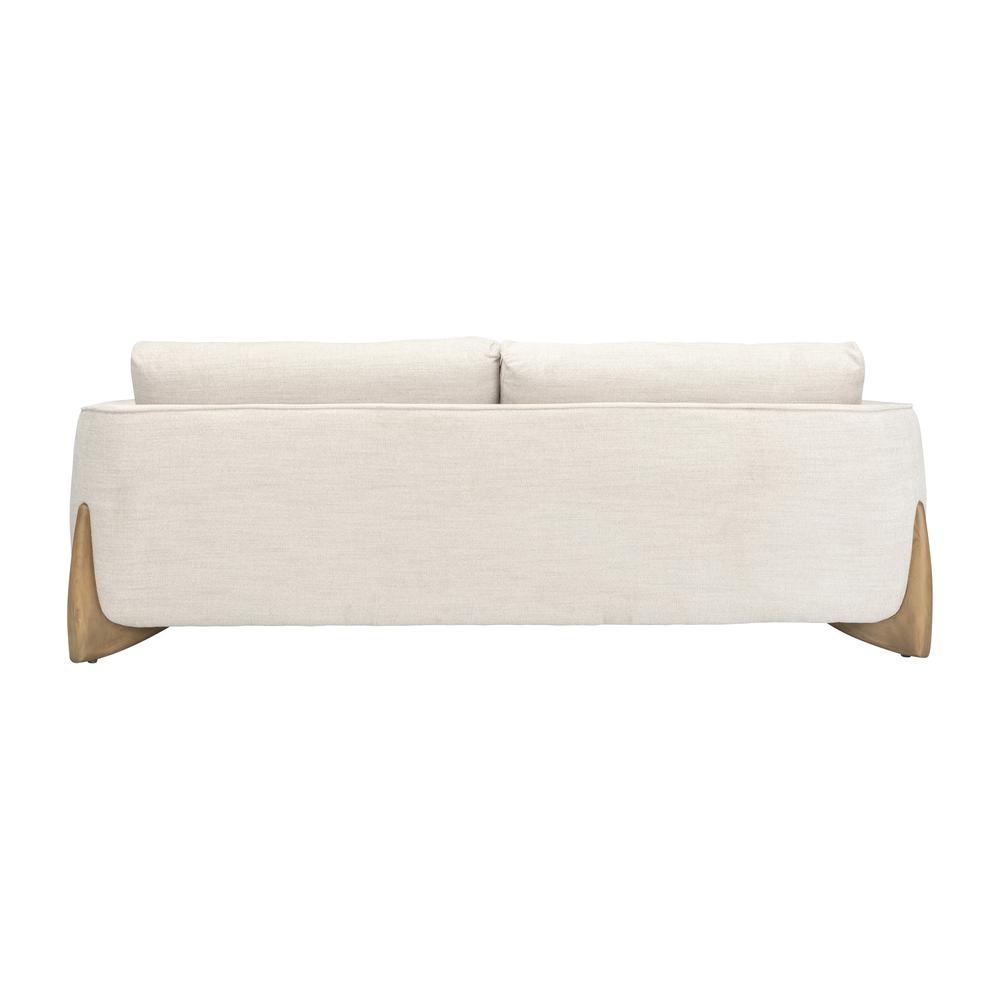 3-seat Sofa W/ Wood Accent, Beige. Picture 4
