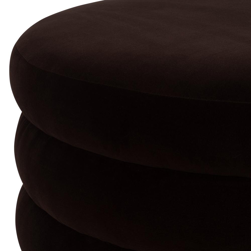 39x17 Triple Tiered Ottoman, Brown. Picture 4