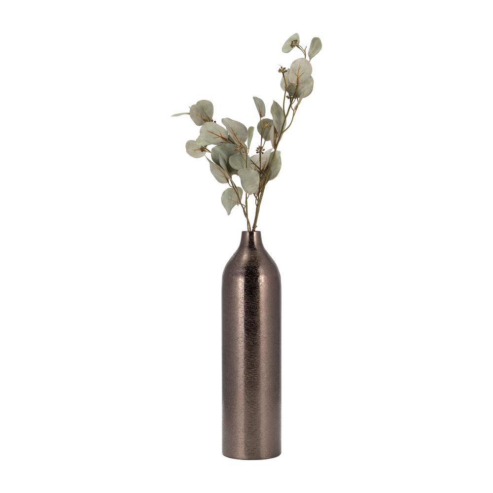 Metal, 18"h Cylinder Vase, Black. Picture 2