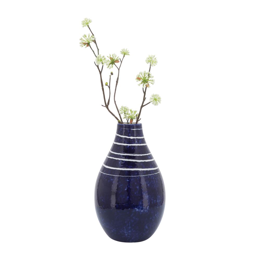 Cer, 10"h Primeval Vase, Blue. Picture 3