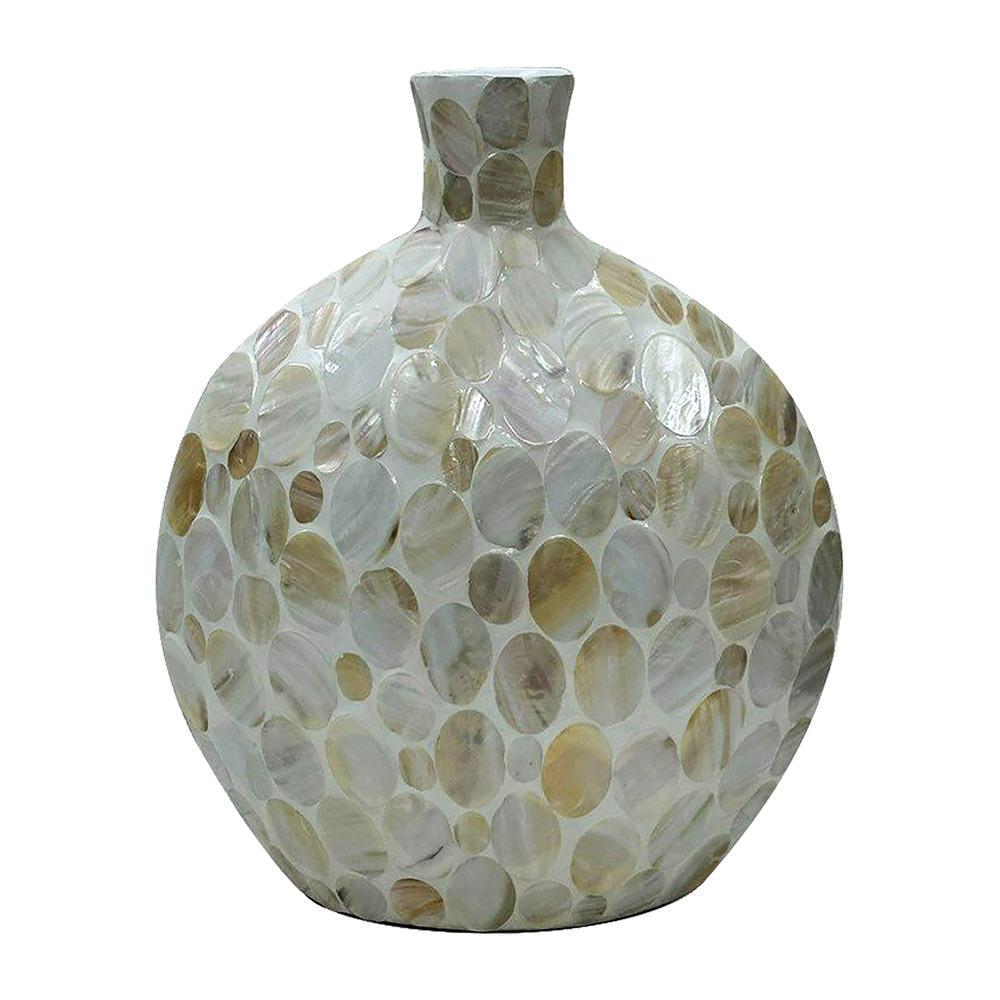 Capiz, 19" Gourd Vase, Natural. Picture 1