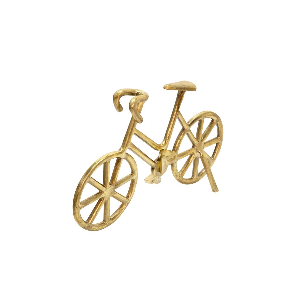 9" Metal Bicycle, Gold. Picture 4