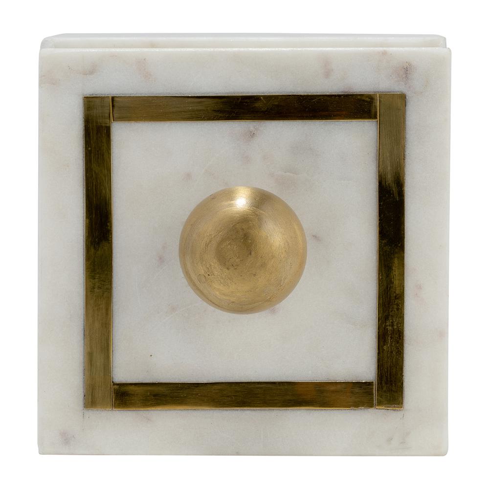 Marble, 5x5 Box - Knob, White. Picture 5