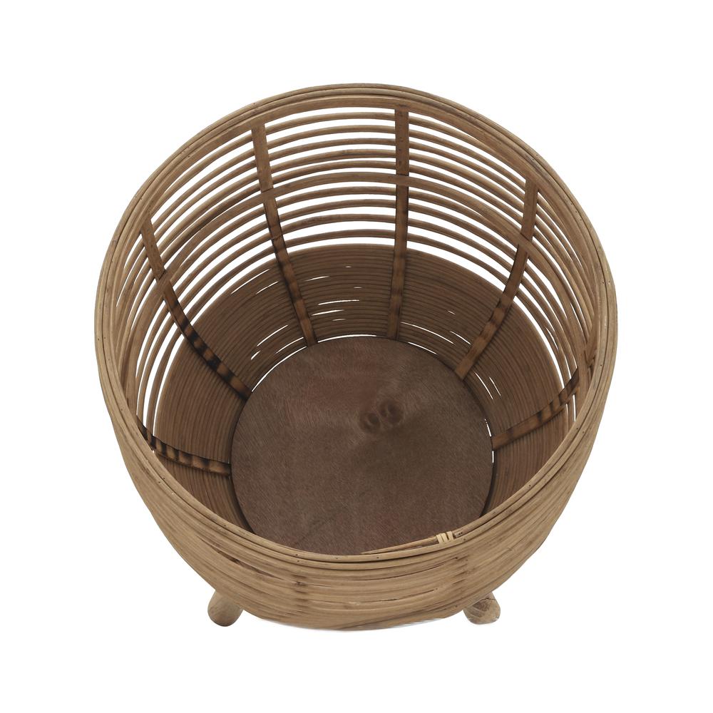 Bamboo, S/2 11/13"d Woven Planters, Brown. Picture 4