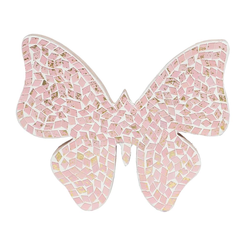 8" Mosaic Butterfly, Blush. Picture 1